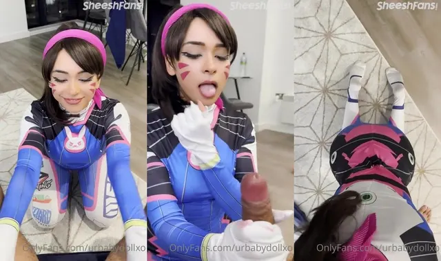 Lela Sohna Dva Cosplay Blowjob und Gesichtsbesamung