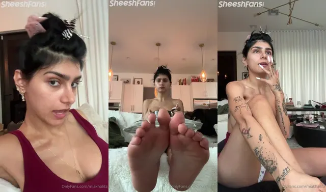 Mia Khalifa zeigt nackte Brüste und neckt ihre Füße durchgesickert Ppv Onlyfans