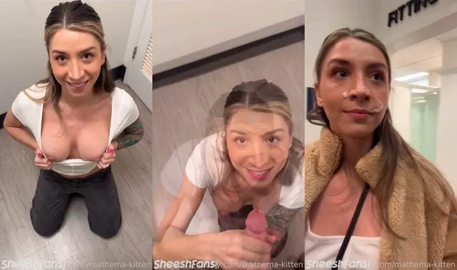 Mathemakitten Vestiaire Public Fellation Et Fuite De Porno Faciale