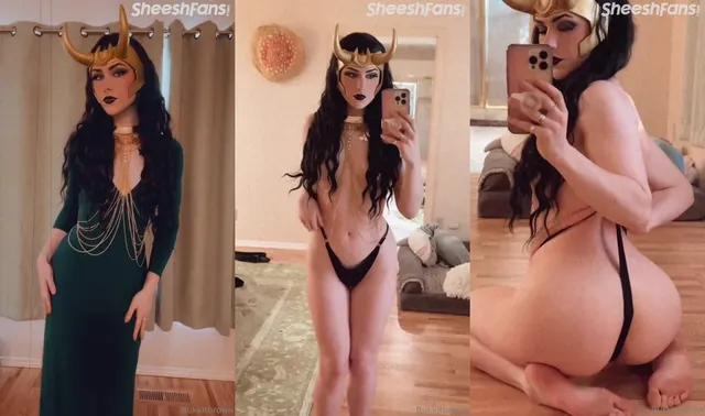 Bukkitbrown Lady Loki 脱光衣服裸体奶子在镜子上闪现泄漏 Onlyfans