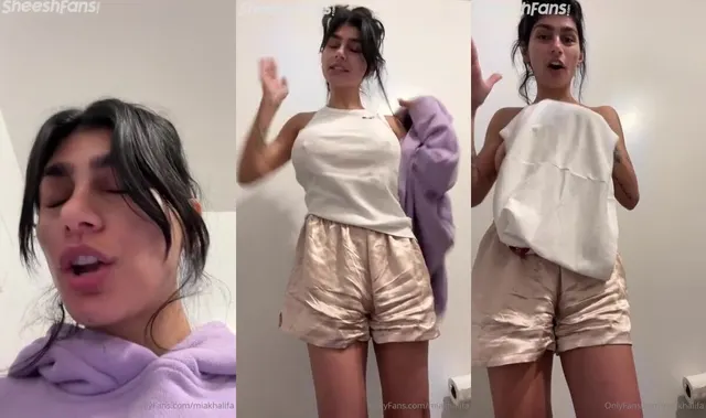 Mia Khalifa Strips Her Top And Drop Big Boobs Out Onlyfans