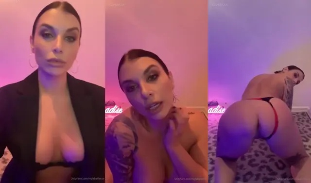 Ivy Lebelle stellt ihre Löcher und Titten zur Schau