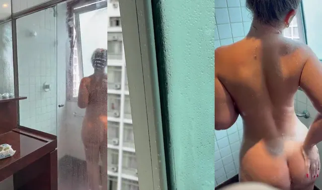 Barbara Orth zeigt ihre Kurven unter der Dusche