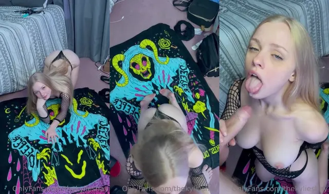 Kylie Shay Bir Fishnet'te Erkek Arkadaşının Horozunu Esiyor