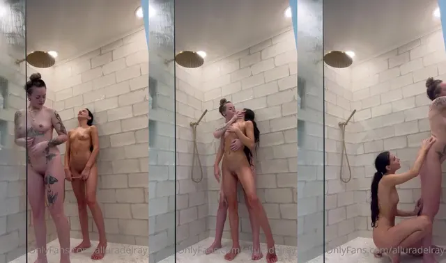 AlluraDelRay 和 Thatsydgirl 的女同性恋淋浴