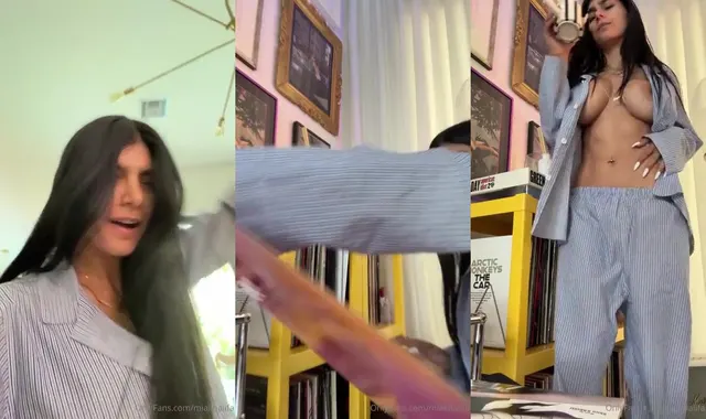 米娅·哈利法 (Mia Khalifa) 早上展示她的奶子