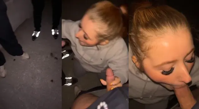 Elle suce deux mecs pour Son Pote dans le froid d'hiver